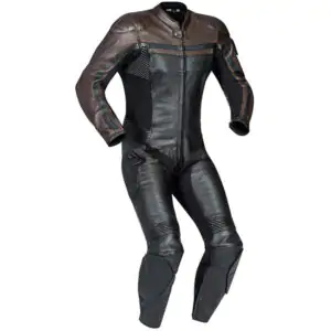 Ixon Legendary 1 Piece Leather Suit - Black/Brown