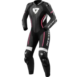 Rev'it Ladies Xena 3 1 Piece Leather Suit - Black/Pink