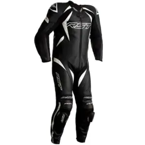 RST Kids Tractech Evo 4 CE One Piece Leather Suit - Black/White