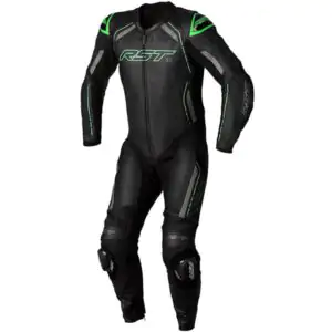 RST S-1 CE One Piece Leather Suit – Black/Grey/Neon Green
