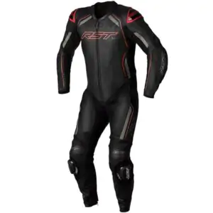 RST S-1 CE One Piece Leather Suit - Black/Grey/Red