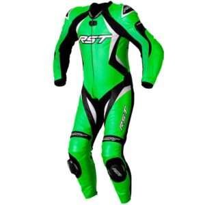 RST Tractech Evo 4 CE One Piece Leather Suit - Neon Green/Black/White