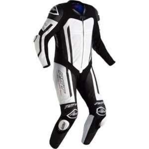 RST Pro Series Airbag CE One Piece Leather Suit - White/Black